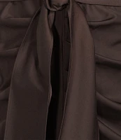 Alex Marie Adriana Long Sleeve Collared Tie Waist Maxi Dress