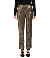 Alex Marie Alexa Sequin High Rise Ankle Pants