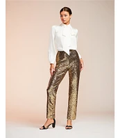 Alex Marie Alexa Sequin High Rise Ankle Pants