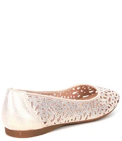 Alex Marie Altana Metallic Laser-Cut Rhinestone Flats