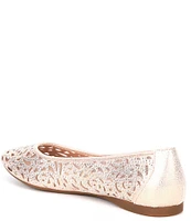 Alex Marie Altana Metallic Laser-Cut Rhinestone Flats