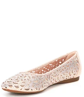 Alex Marie Altana Metallic Laser-Cut Rhinestone Flats