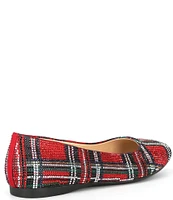 Alex Marie AltanaTwo Plaid Print Rhinestone Ballet Flats