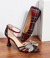 Alex Marie AltanaTwo Plaid Print Rhinestone Ballet Flats