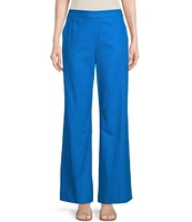 Alex Marie Amara Stretch Linen Blend Flat Front Coordinating Full Length Pants