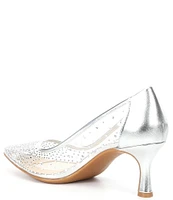 Alex Marie Amelie Clear Rhinestone Pumps