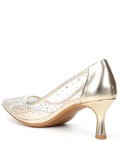 Alex Marie Amelie Clear Rhinestone Pumps