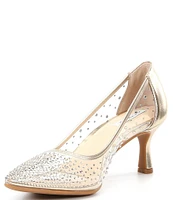 Alex Marie Amelie Clear Rhinestone Pumps