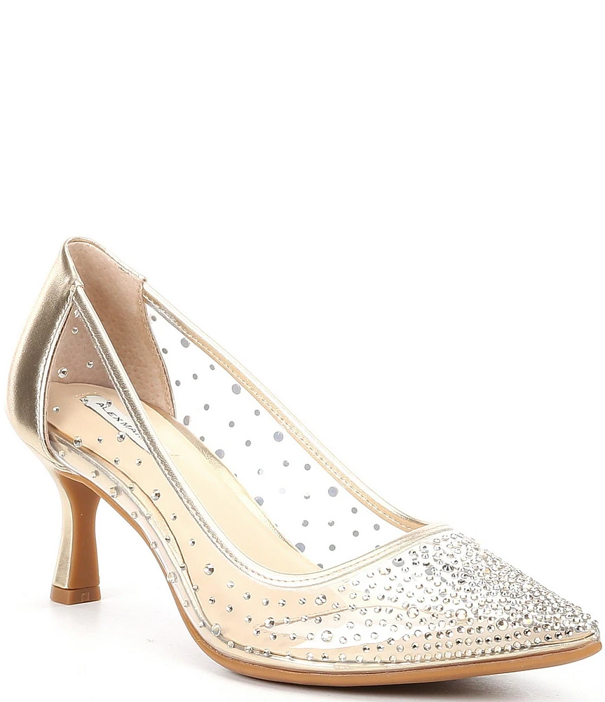 Alex Marie Amelie Clear Rhinestone Pumps