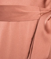 Alex Marie Annalee Satin Cowl Neck Sleeveless Midi Dress