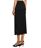 Alex Marie Arabella Jetset-Tech Side Slit Super Stretch Elastic Waist Pull-On Skirt