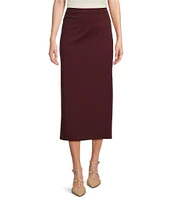 Alex Marie Arabella Jetset-Tech Side Slit Super Stretch Elastic Waist Pull-On Skirt