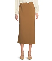 Alex Marie Arabella Jetset-Tech Side Slit Super Stretch Elastic Waist Pull-On Skirt