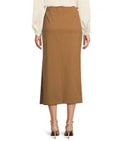 Alex Marie Arabella Jetset-Tech Side Slit Super Stretch Elastic Waist Pull-On Skirt