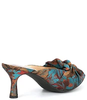 Alex Marie Audrene Printed Bow Pointed Toe Mules