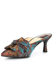 Alex Marie Audrene Printed Bow Pointed Toe Mules