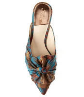 Alex Marie Audrene Printed Bow Pointed Toe Mules