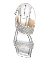 Alex Marie BarbraTwo Rhinestone Double Band Dress Sandals