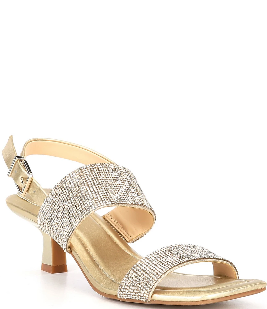 Alex Marie BarbraTwo Rhinestone Double Band Dress Sandals