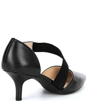 Alex Marie Brandlin Leather Asymmetrical Strap Pumps