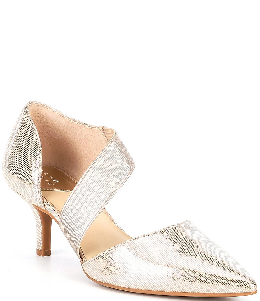 Alex Marie Brandlin Metallic Asymmetrical Strap Pumps