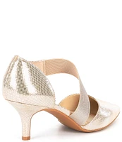 Alex Marie Brandlin Metallic Asymmetrical Strap Pumps