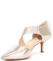 Alex Marie Brandlin Metallic Asymmetrical Strap Pumps