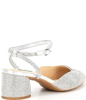 Alex Marie Brinley Rhinestone Round Heel Pumps