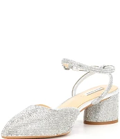 Alex Marie Brinley Rhinestone Round Heel Pumps