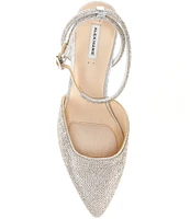 Alex Marie Brinley Rhinestone Round Heel Pumps