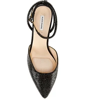 Alex Marie Brinley Rhinestone Round Heel Pumps