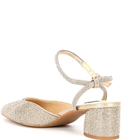 Alex Marie Brinley Rhinestone Round Heel Pumps