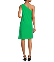 Alex Marie Chantal Crepe One Sleeve Above Knee Caftan Dress