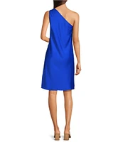 Alex Marie Chantal Crepe One Sleeve Above Knee Caftan Dress