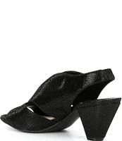 Alex Marie Claudie Embossed Slingback Cone Heel Sandals