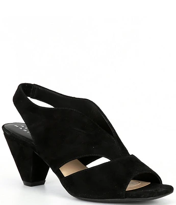 Alex Marie Claudie Suede Slingback Cone Heel Sandals