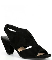 Alex Marie Claudie Suede Slingback Cone Heel Sandals