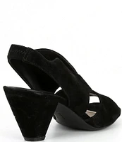 Alex Marie Claudie Suede Slingback Cone Heel Sandals