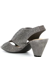 Alex Marie ClaudieTwo Rhinestone Cone Heel Slingback Sandals