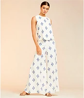 Alex Marie Coordinating Natalie Wide Leg Linen Blend Pants