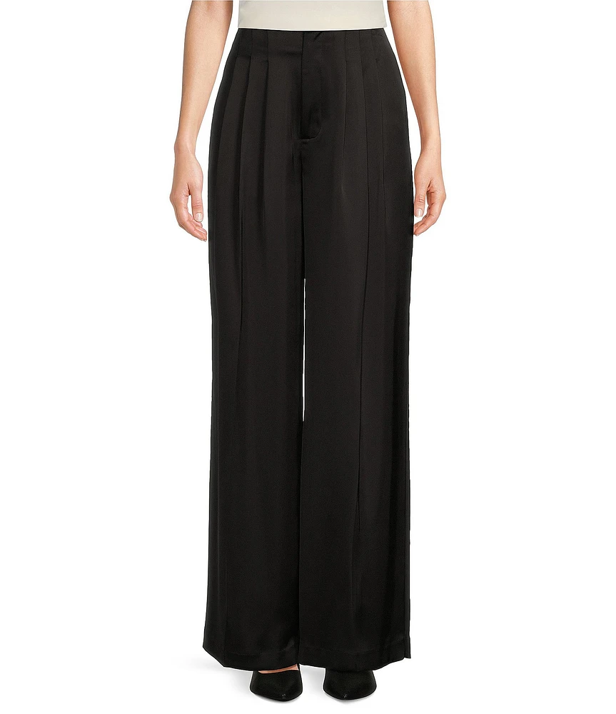 Alex Marie Elizabeth Satin Wide Leg Pant