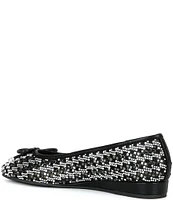 Alex Marie Fiore Rhinestone Woven Mini Wedge Flats