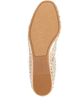 Alex Marie Fiore Rhinestone Woven Mini Wedge Flats