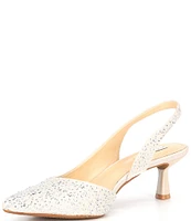 Alex Marie GarielleTwo Rhinestone and Pearl Slingback Pumps