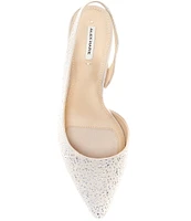 Alex Marie GarielleTwo Rhinestone and Pearl Slingback Pumps