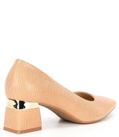 Alex Marie Gladdis Embossed Block Heel Pumps