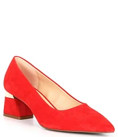 Alex Marie Gladdis Suede Block Heel Pumps