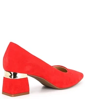 Alex Marie Gladdis Suede Block Heel Pumps