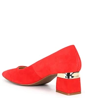 Alex Marie Gladdis Suede Block Heel Pumps