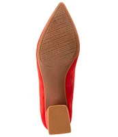 Alex Marie Gladdis Suede Block Heel Pumps